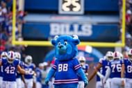 Bills mascot leading out the team